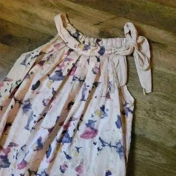 Bellambra 100% Linen Made in Italy Blush Halter Dress Size Small - Picture 2 of 8